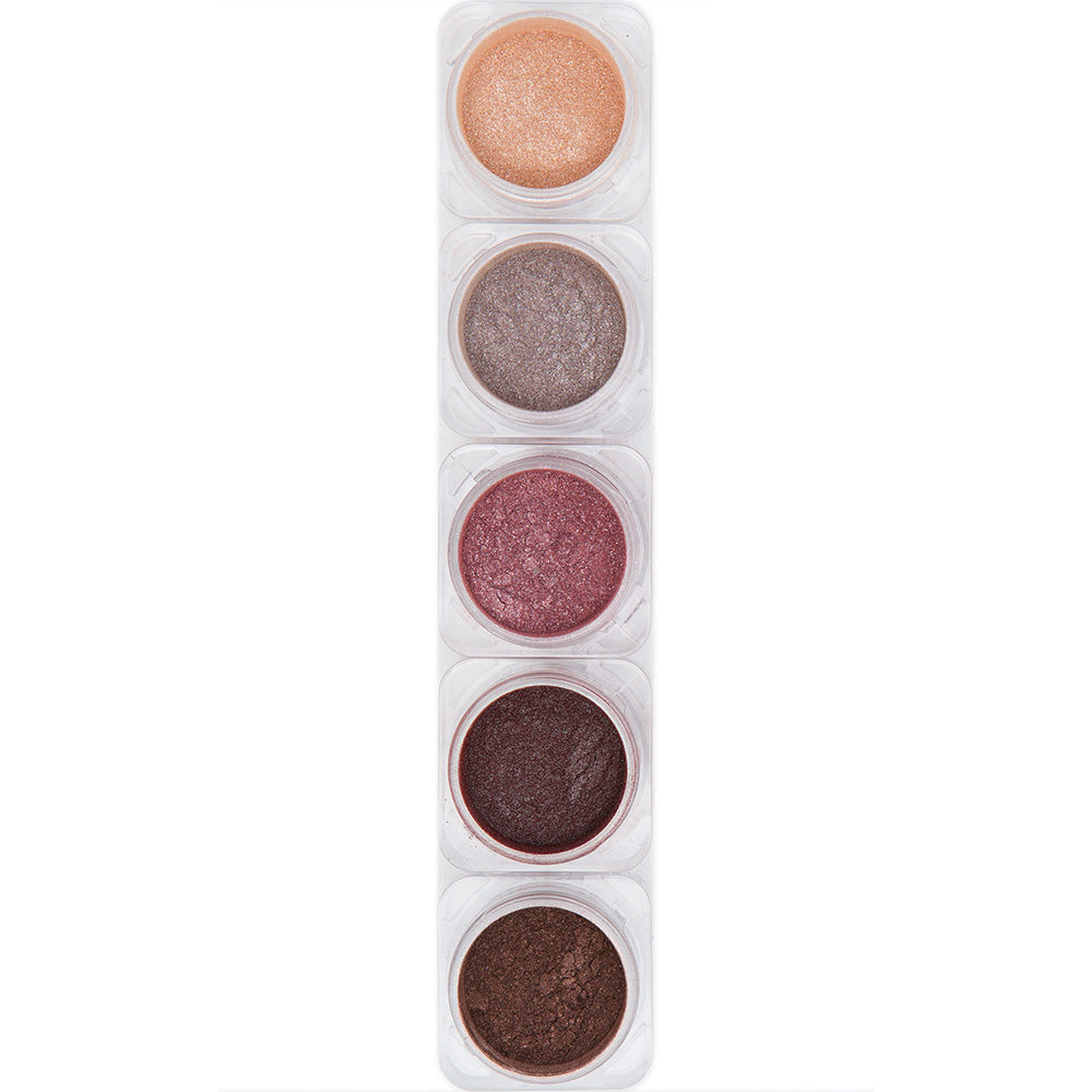 True Colors Mineral Makeup Expanded Brown Five Stacks